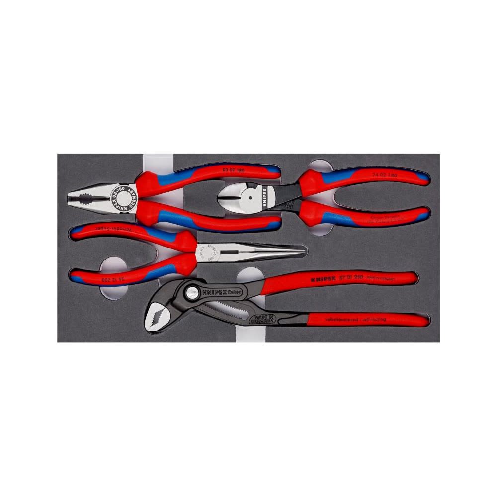 Knipex Basic Pliers Set in Foam Tray 4pc - Ascmtools