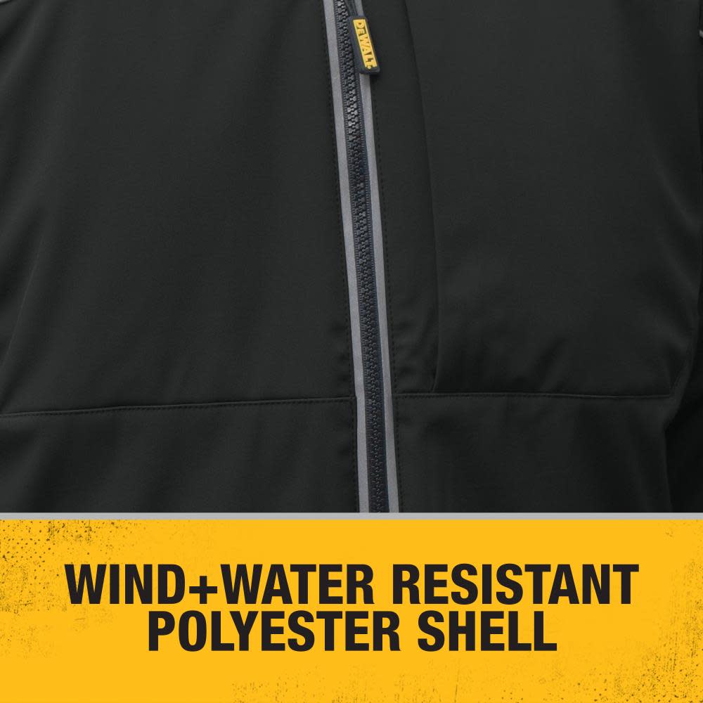 DEWALT Unisex Lightweight Heated Bare Tool Soft Shell Black Work Jacket Medium - Ascmtools