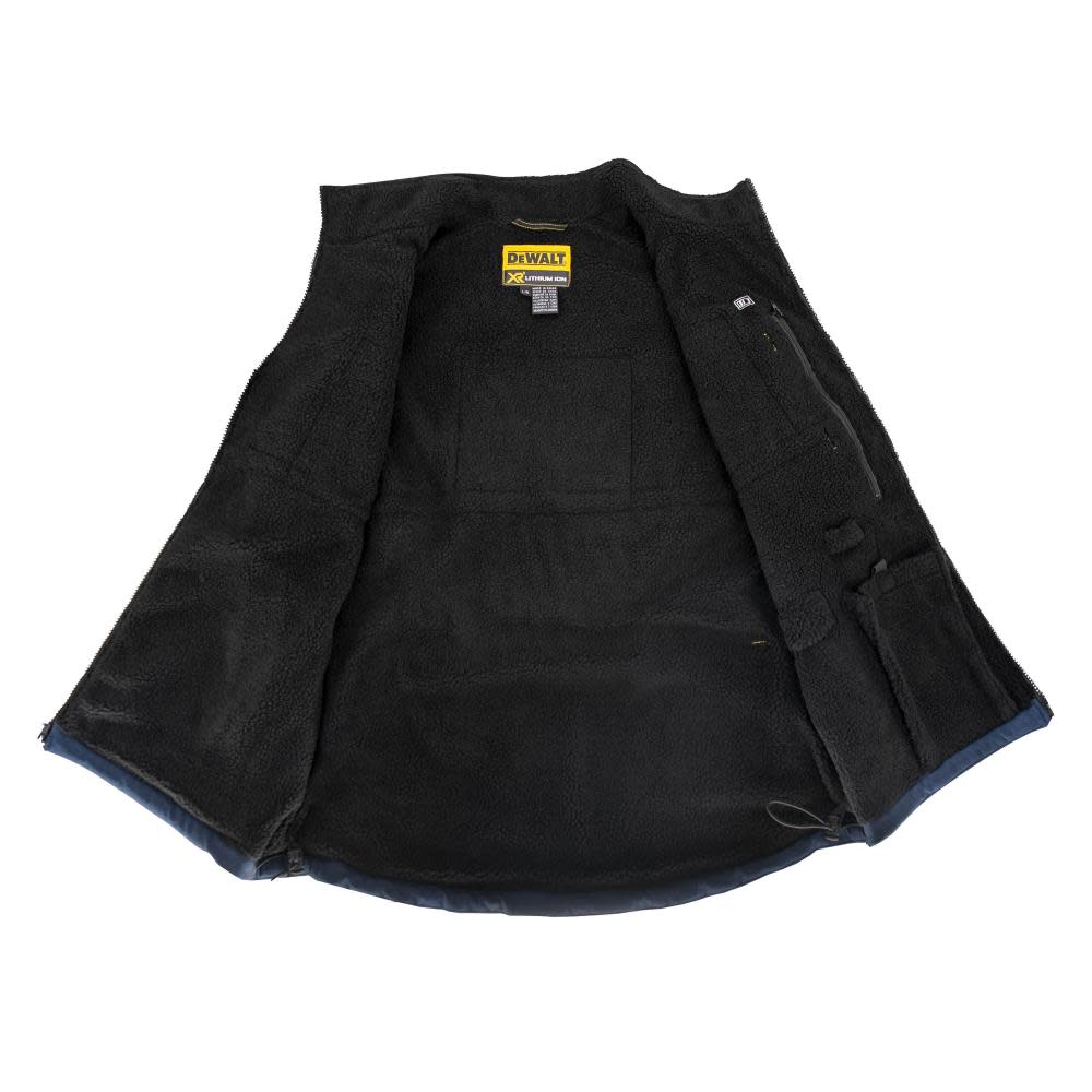 DEWALT Mens Heated Kit Soft Shell Vest with Sherpa Lining Navy 3X - Ascmtools