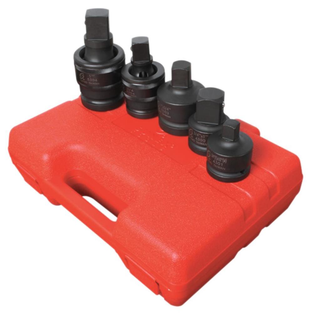 Sunex 5 pc. 3/4 In. & 1 In. Drive Adapter and Universal Joint Impact Set - Ascmtools