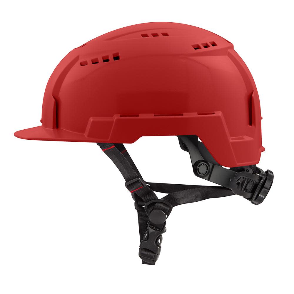 Milwaukee Red Front Brim Vented Helmet with BOLT Class C - Ascmtools