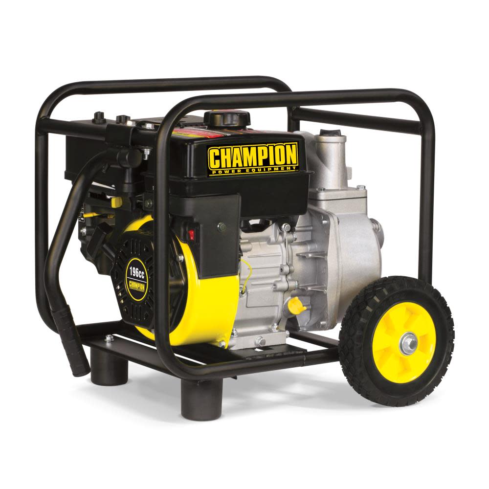Champion Power Equipment 2-Inch Gas-Powered Semi-Trash Water Transfer Pump with Hose and Wheel Kit – 66520 - Ascmtools