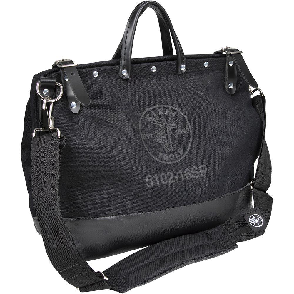 Klein Tools Deluxe Black Canvas Tool Bag 16-Inch - Ascmtools