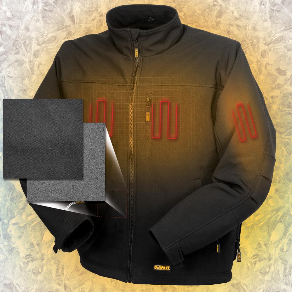 DEWALT Unisex Heated Bare Tool Soft Shell Jacket Tobacco S - Ascmtools
