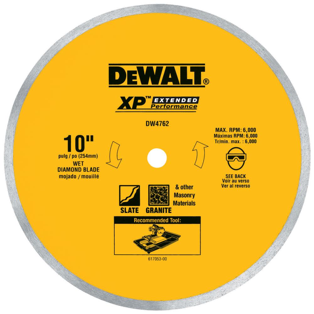 DEWALT 10 In. Porcelain Tile Blade - Ascmtools