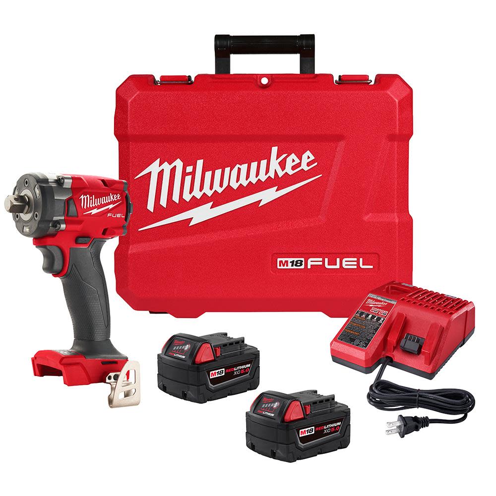 Milwaukee M18 FUEL 1/2 Compact Impact Wrench with Friction Ring Kit - Ascmtools