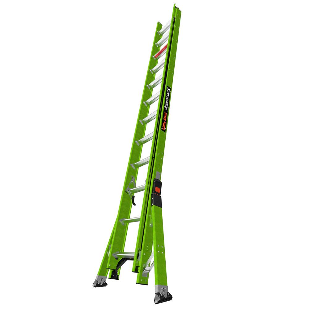 Little Giant Safety HyperLite SumoStance 24 ft Type IA Fiberglass Extension Ladder - Ascmtools