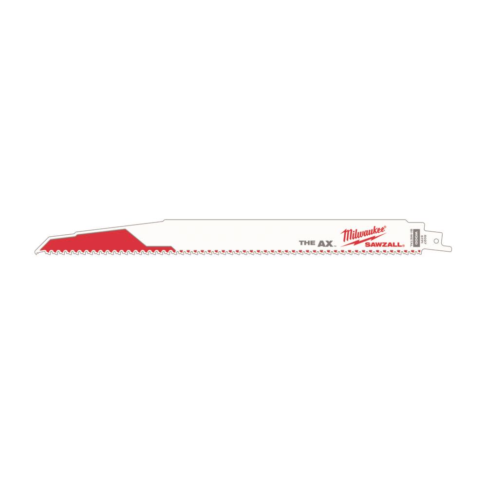 Milwaukee 12 in. 5 TPI The Ax SAWZALL Blade 5PK - Ascmtools