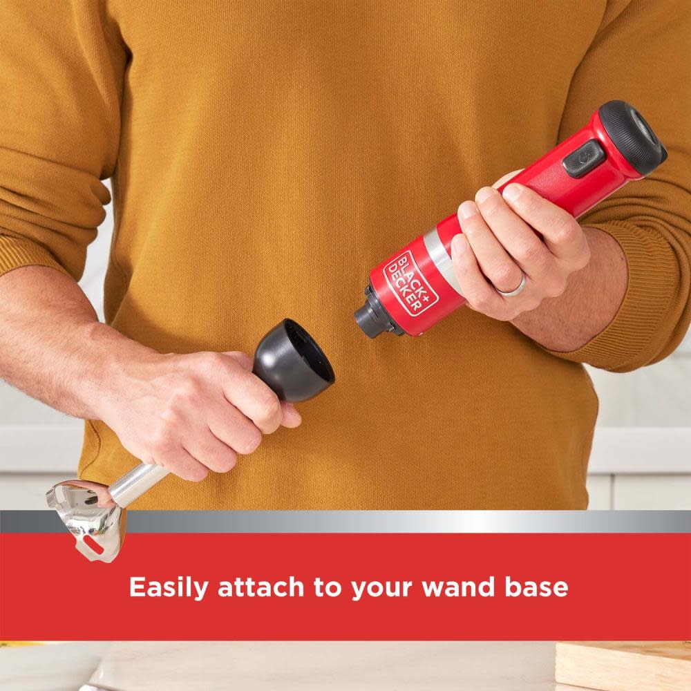 Black and Decker kitchen wand Cordless Immersion Blender Red - Ascmtools
