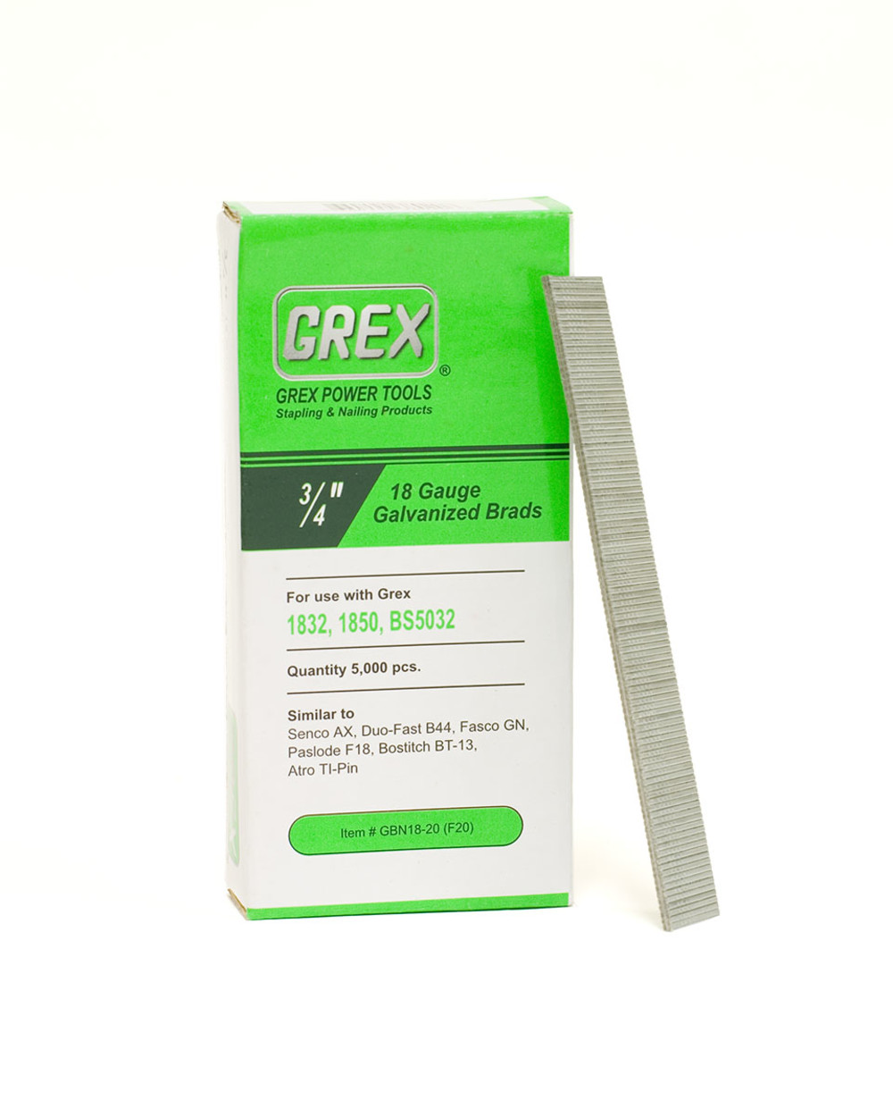 Grex Power Tools 3/4″ 18 Gauge Brad Nails Galvanized 5000qty - Ascmtools