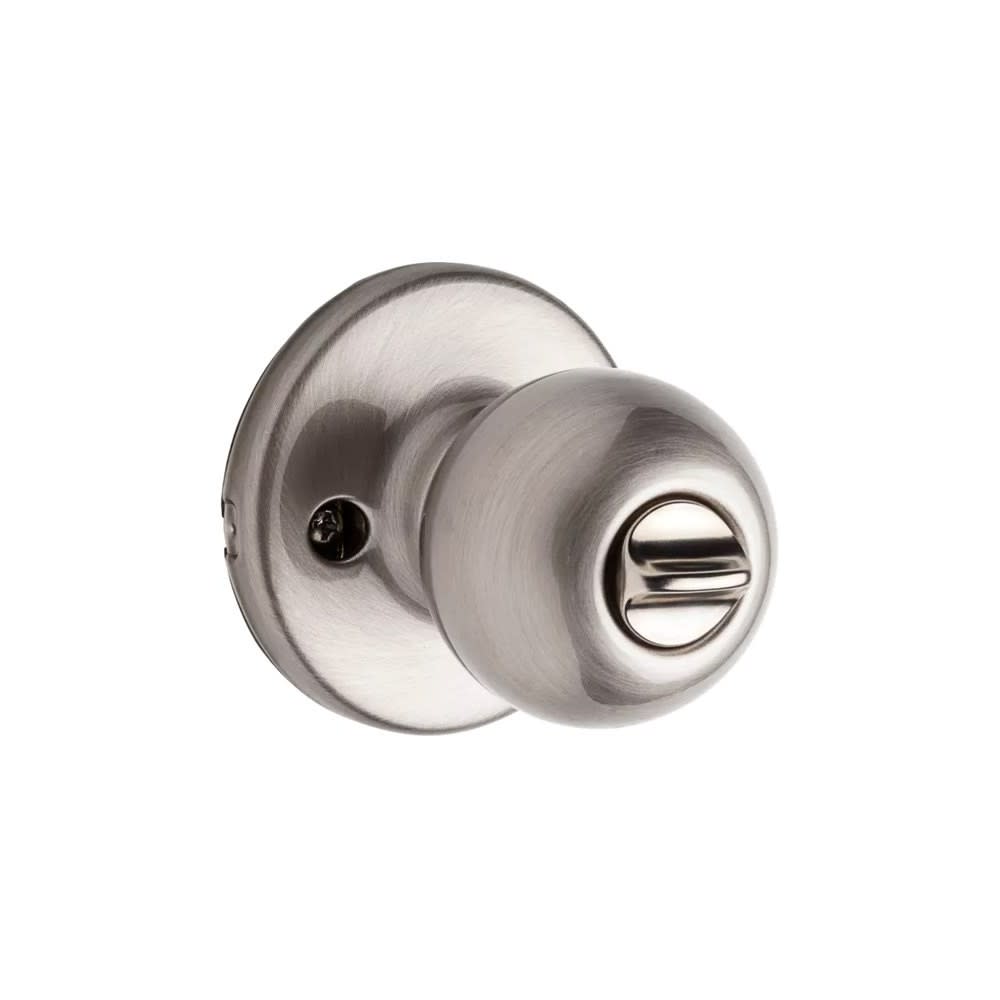 Kwikset Satin Nickel Security Keyed Entry Exterior Polo Lockset Knob - Ascmtools