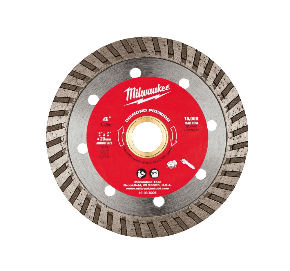 Milwaukee 4 in. Diamond Premium Turbo - Ascmtools