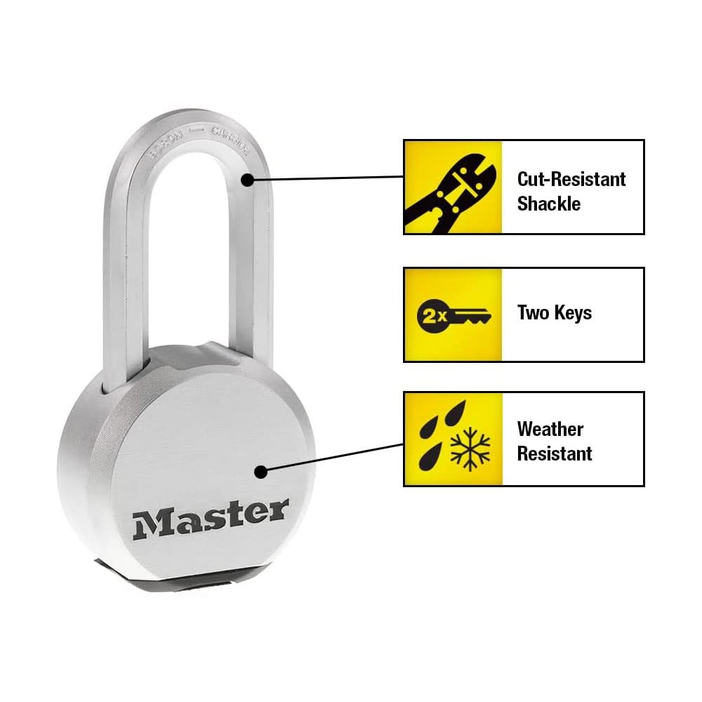 Master Lock Padlock 2 1/2″ Steel Keyed Alike Dual Ball Bearing - Ascmtools