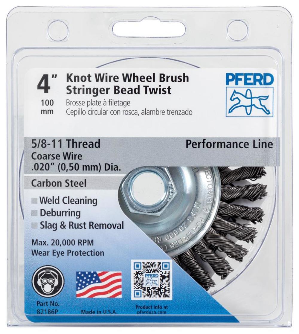 Pferd P.O.P. 4″ Stringer Bead Wheel – .020 CS Wire 5/8-11 Thread - Ascmtools
