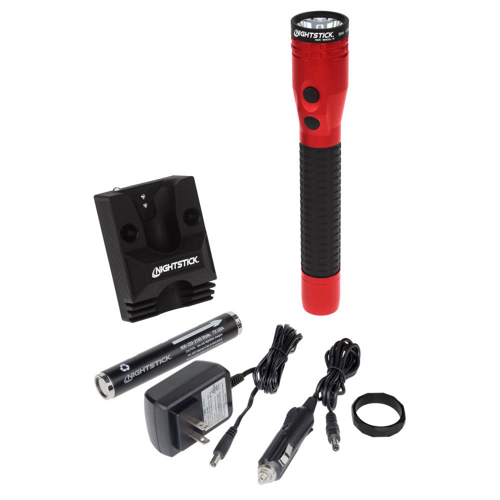 Nightstick Metal Dual-Light Flashlight with Magnet Rechargeable - Ascmtools