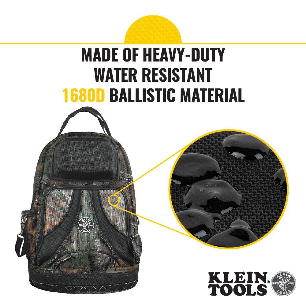 Klein Tools Limited Edition Tradesman Pro Organizer Camo Backpack - Ascmtools