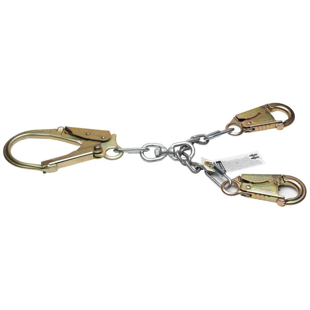 Werner 22 In. Chain Rebar Positioning Lanyard (Chain 2 Snaphook Rebar Hook) - Ascmtools