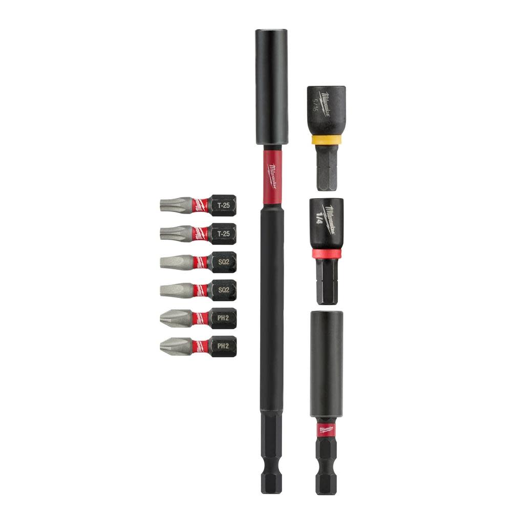 Milwaukee SHOCKWAVE 10-Piece Impact Driver Guide Bit Set - Ascmtools