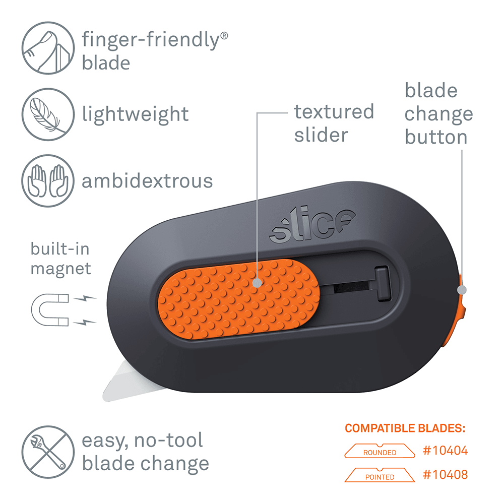 Slice Mini Cutter Black/Yellow Auto Retractable Zirconium Oxide - Ascmtools