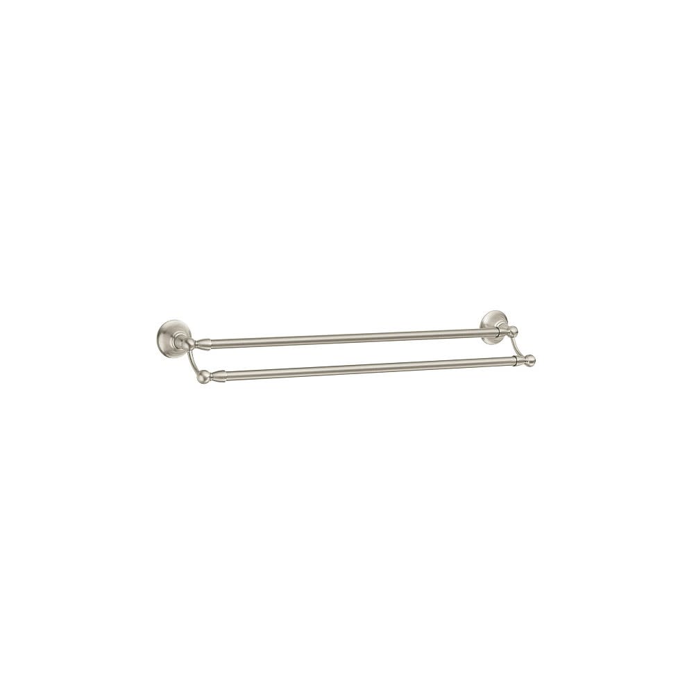 Moen Sage Double Towel Bar Brushed Nickel Brass 24″ - Ascmtools