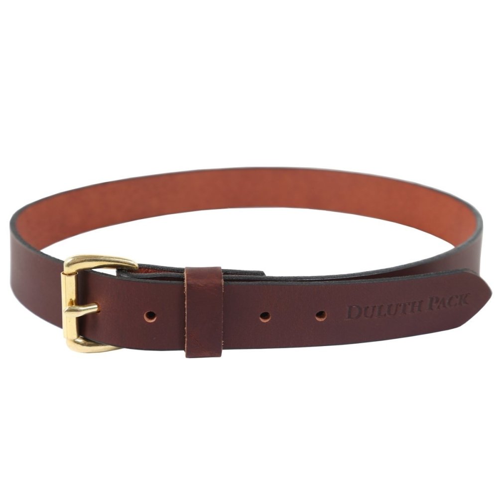 Duluth Pack 1.25 In. W x 36 In. Waist Size Brown Leather Belt - Ascmtools