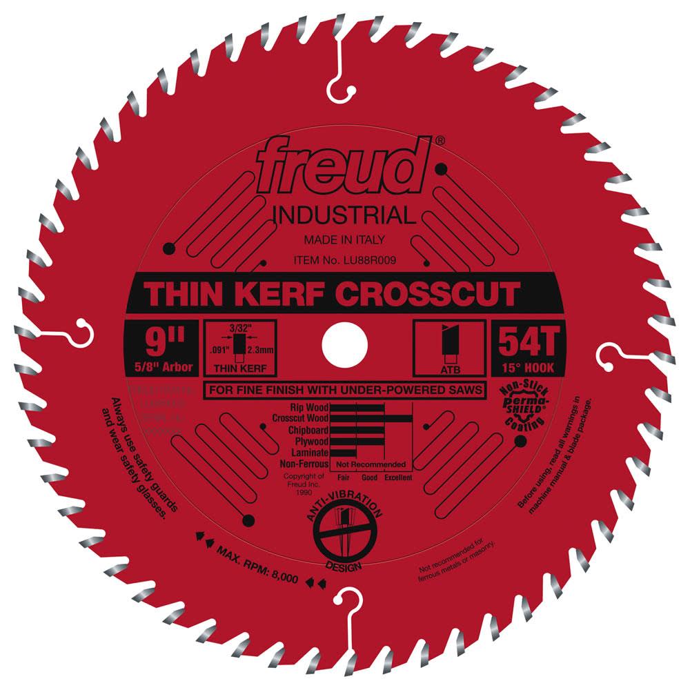 Freud 9″ Thin Kerf Fine Finish Crosscut with Perma-SHIELD Coating - Ascmtools