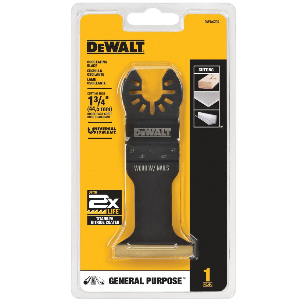 DEWALT Wide Titanium Oscillating Wood with Nails Blade - Ascmtools