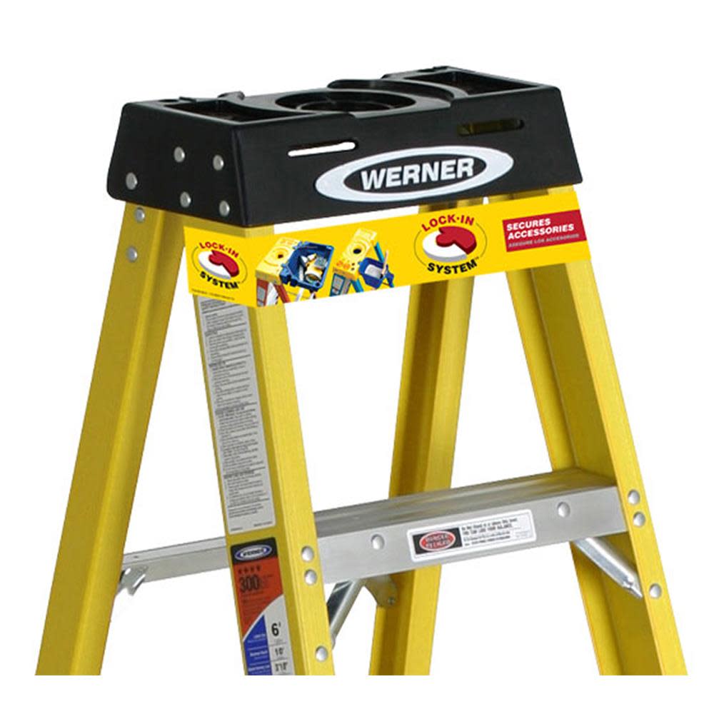 Werner 8 Ft. Type IA Fiberglass Step Ladder - Ascmtools