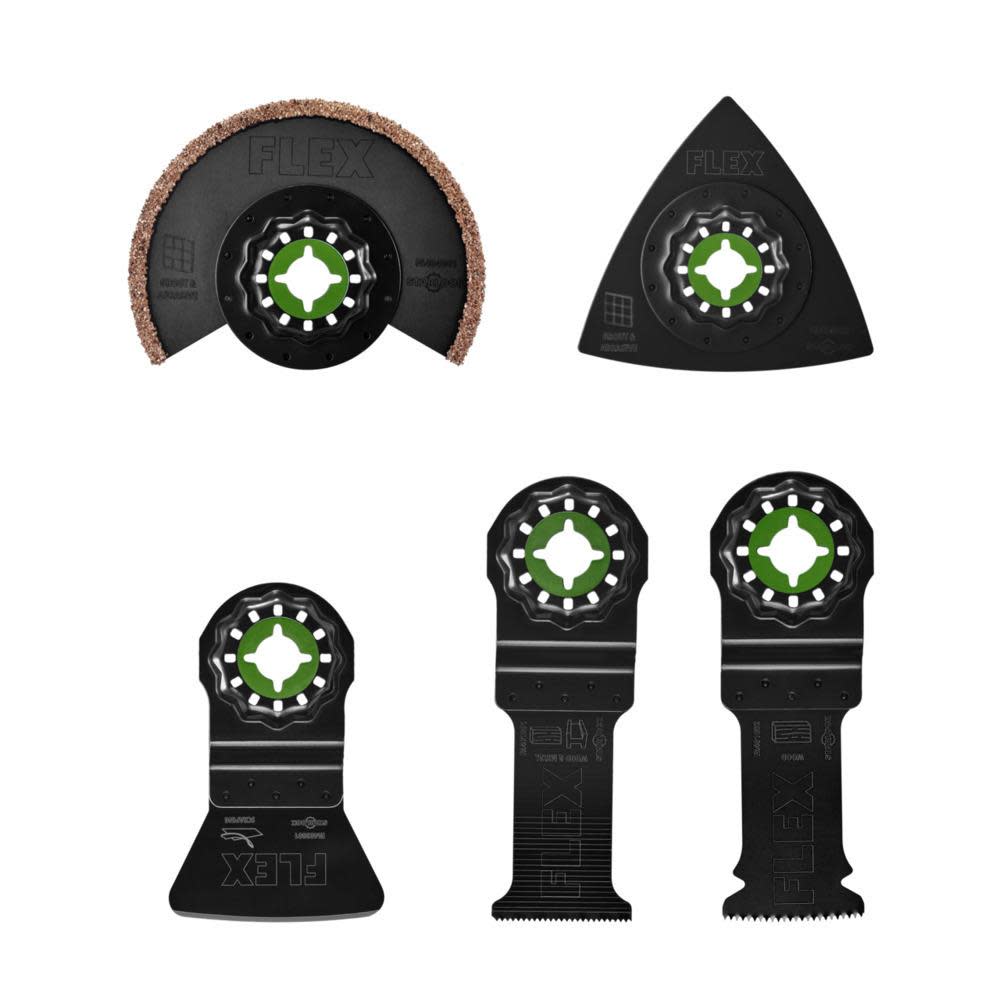 FLEX 5-Piece Oscillating Multi-Tool Tiling Project Kit - Ascmtools