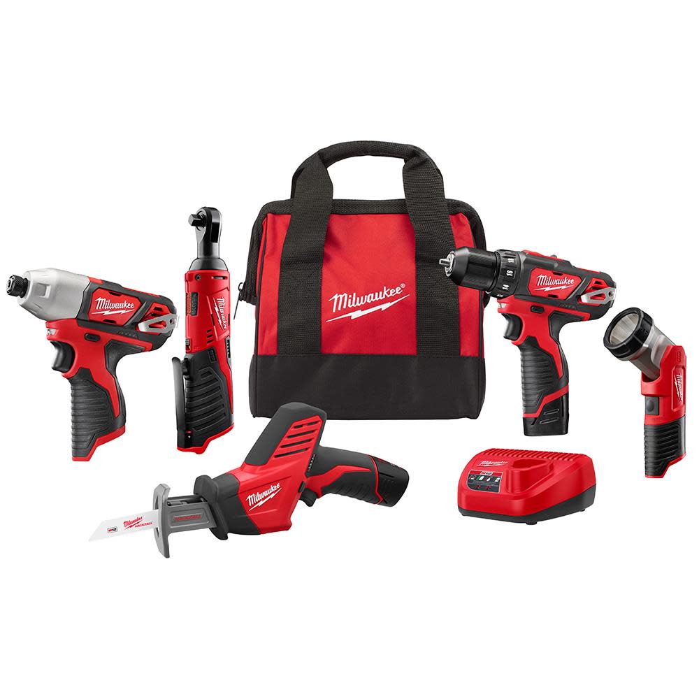 Milwaukee M12 5 Tool Combo Kit - Ascmtools