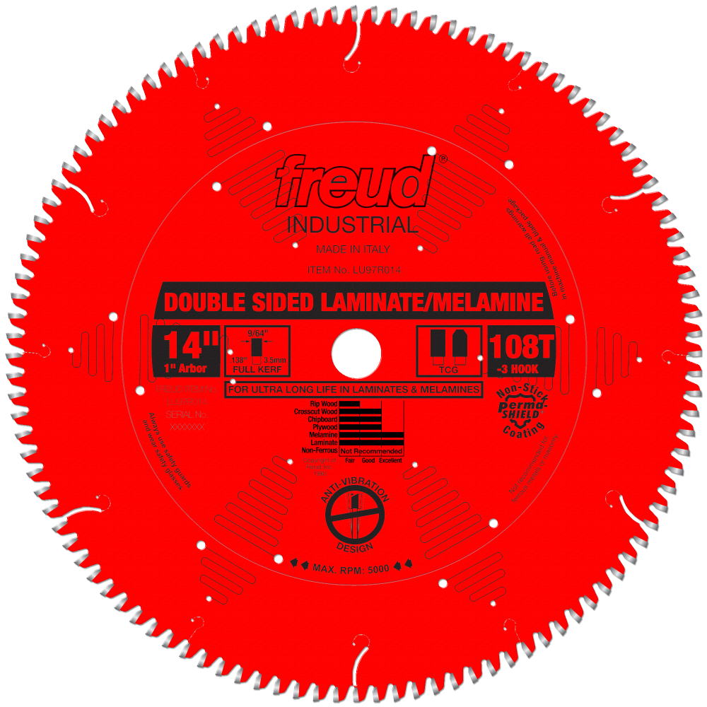 Freud 14″ Double Sided Laminate/Melamine Blade - Ascmtools