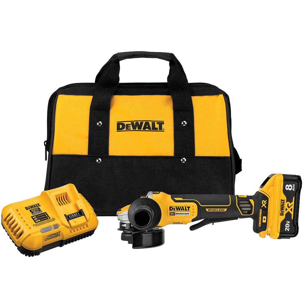 DEWALT 20V MAX* POWER DETECT XR Brushless 4-1/2-5In Small Angle Grinder Kit - Ascmtools