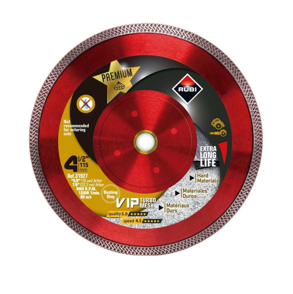 Rubi Tools Blade Viper Mesh 4-1/2 In. Diamond Blade (7/8″ and 5/8″ Arbor) - Ascmtools