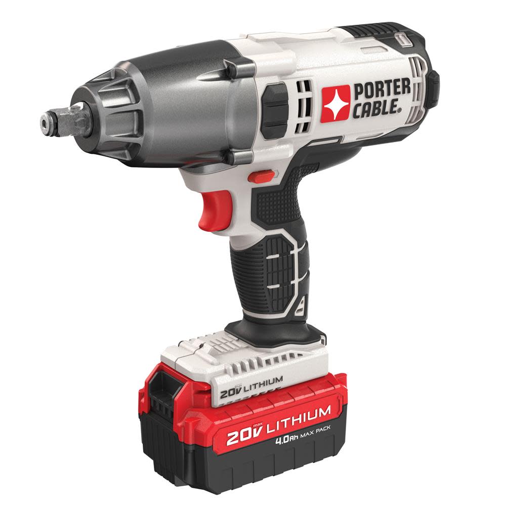 Porter Cable 20V 1/2-in Drive Cordless Impact Wrench with Battery Kit - Ascmtools