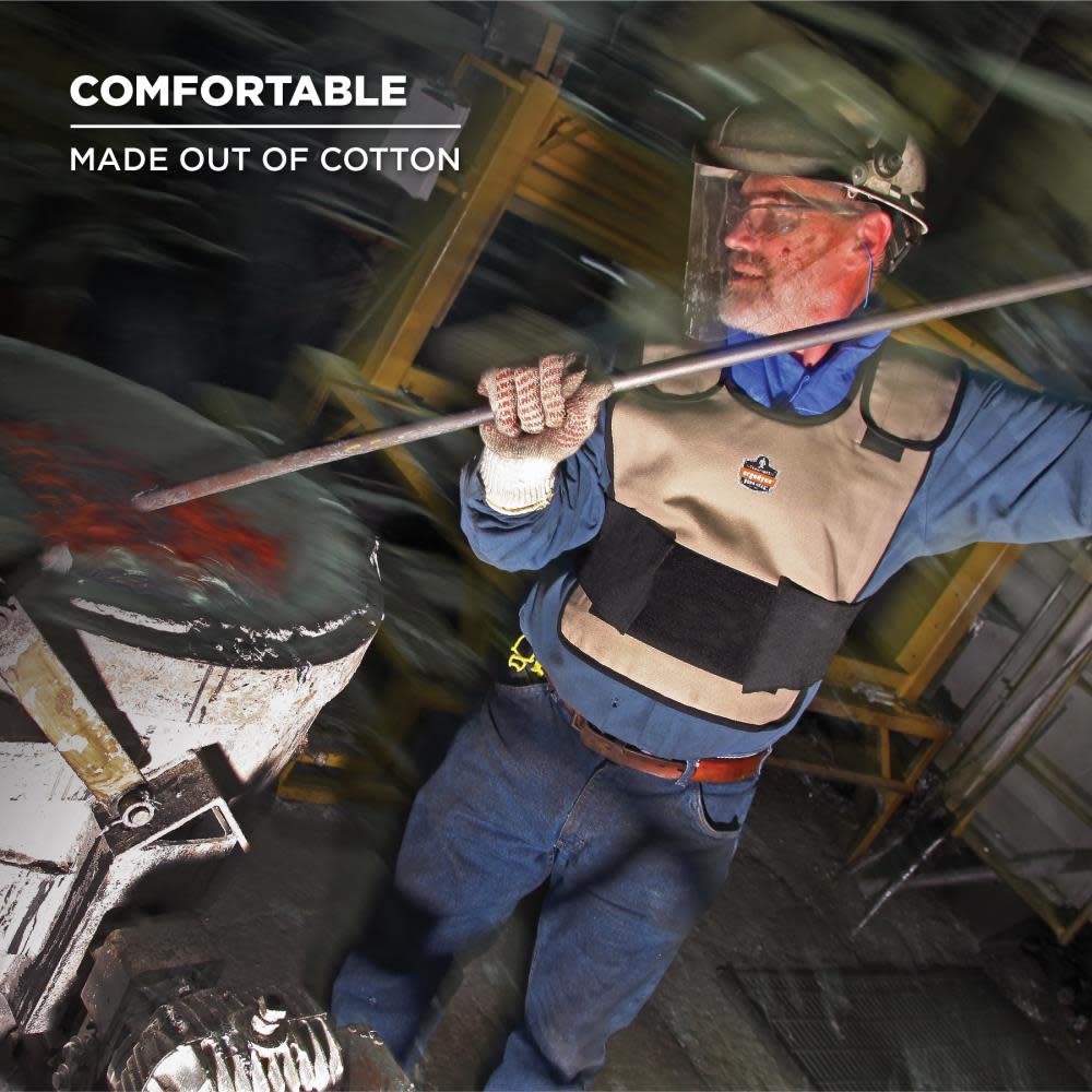 Ergodyne Chill Its 6230 Cooling Vest with Packs Khaki S/M - Ascmtools