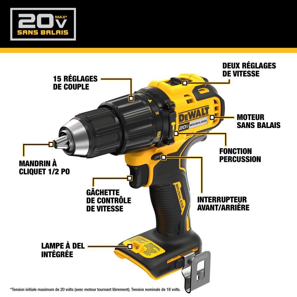 DEWALT 20V MAX 1/2″ Hammer Drill Cordless Kit - Ascmtools