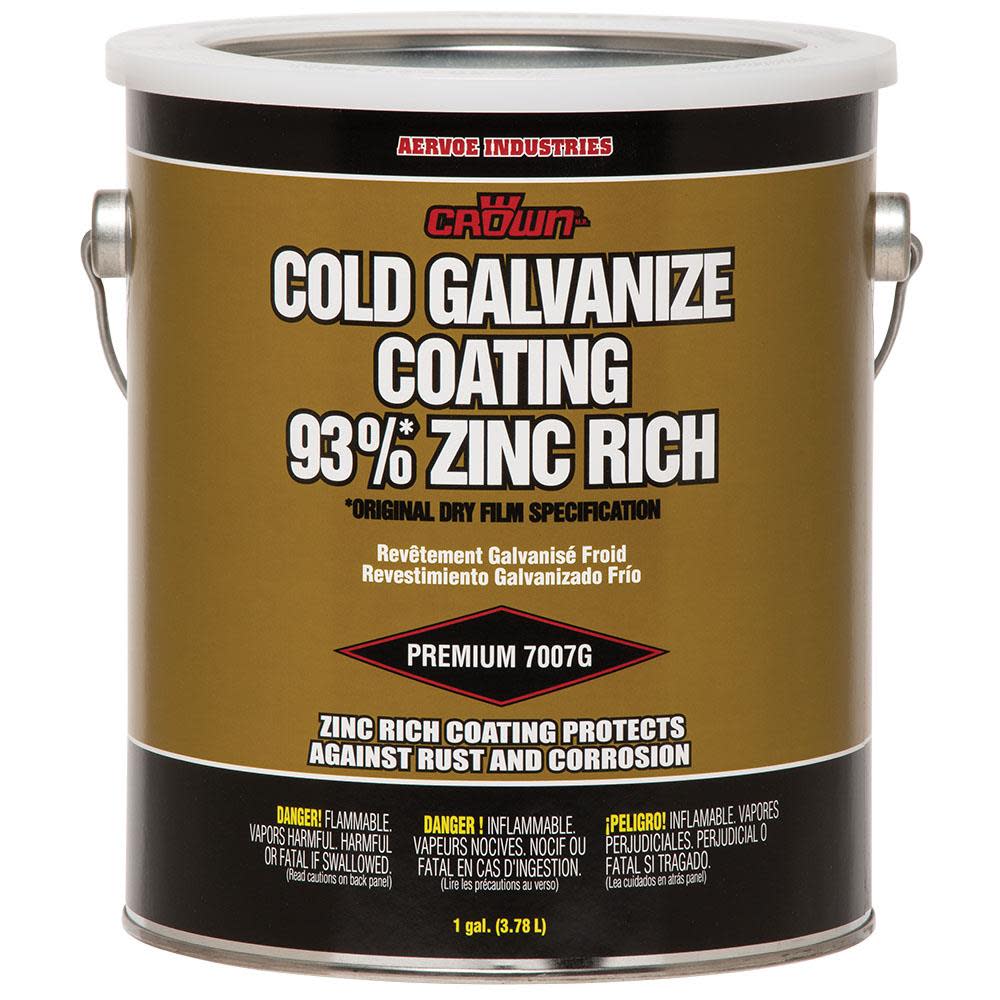 Crown Cold Galvanize Coating 93% Zinc Rich 1 Gallon - Ascmtools