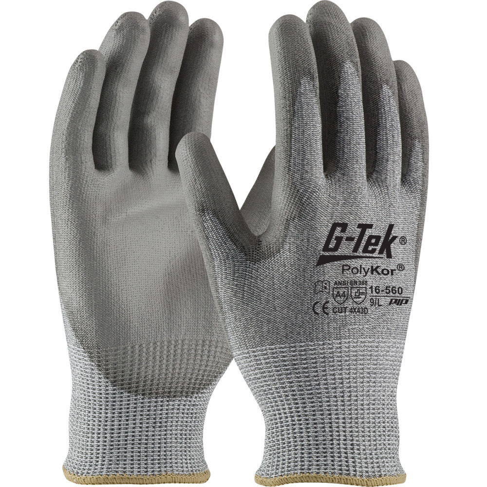 Protective Industrial Products Gloves Gray Seamless Knit G-Tek PolyKor Blended Medium - Ascmtools