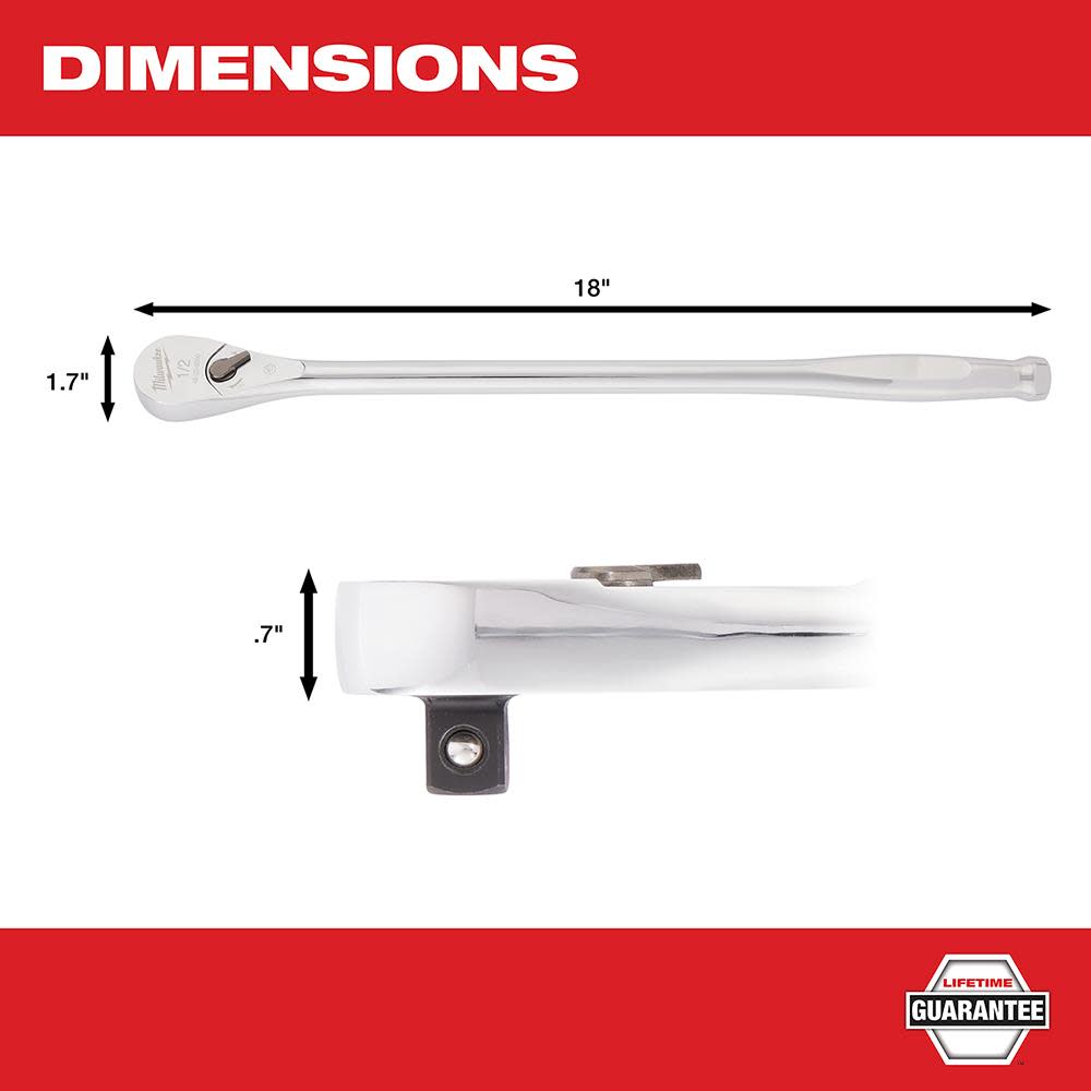 Milwaukee Ratchet 18″ 1/2″ Drive - Ascmtools