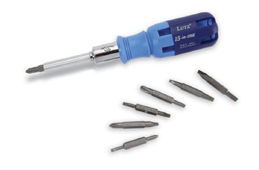 Lutz 15-In-One Ratchet Screwdriver with Imprint - Ascmtools