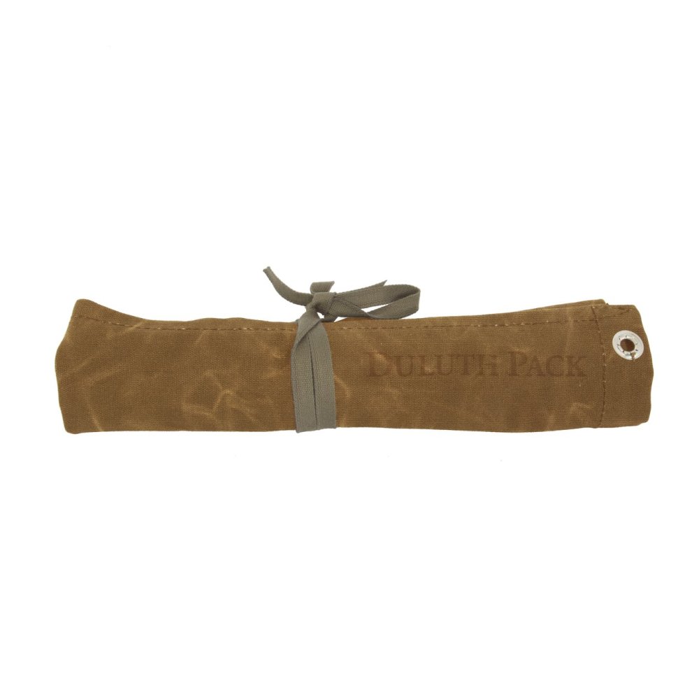 Duluth Pack Wax Khaki Canvas Utensil Roll - Ascmtools