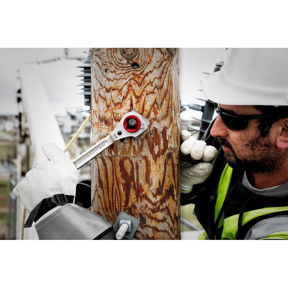 Milwaukee Linemans 5-in-1 Ratcheting Wrench - Ascmtools