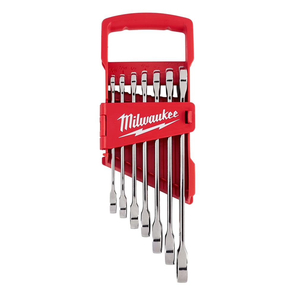 Milwaukee 7pc Ratcheting Combination Wrench Set – SAE - Ascmtools