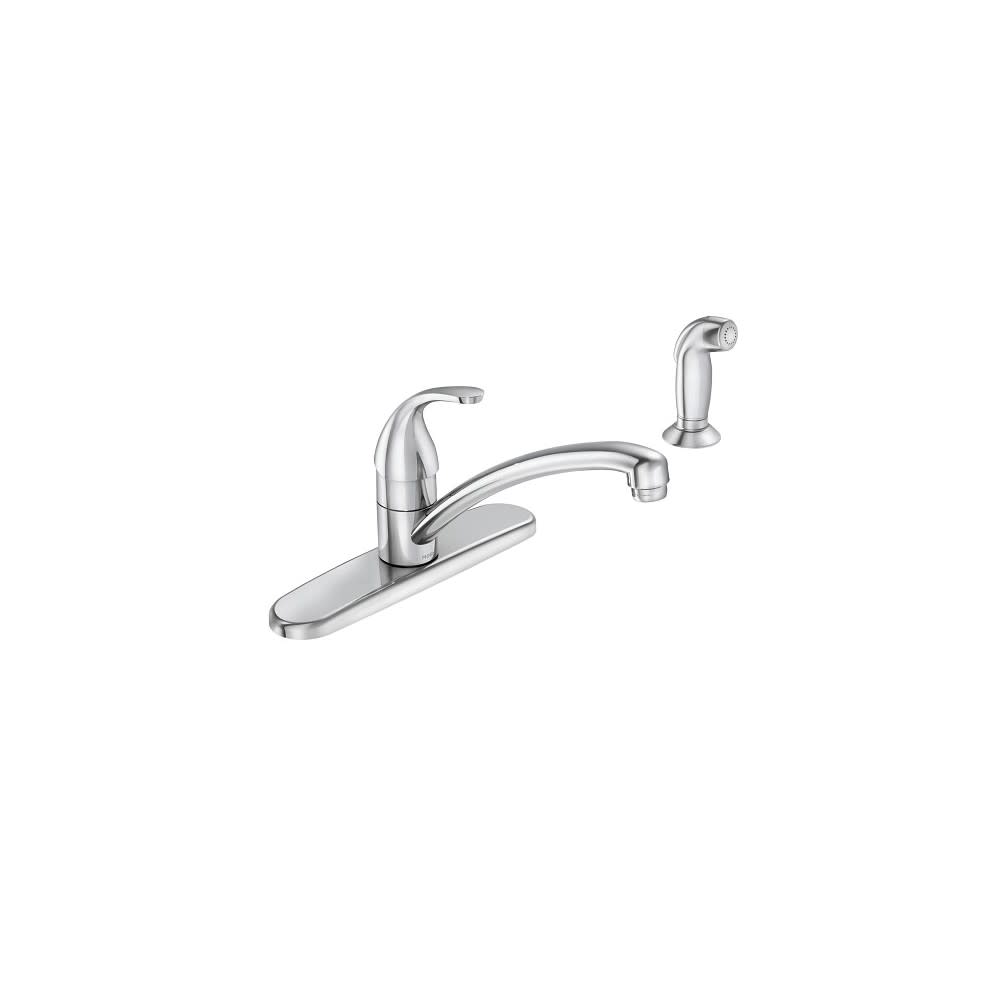 Moen Adler Kitchen Faucet with Side Spray Chrome 1 Handle - Ascmtools