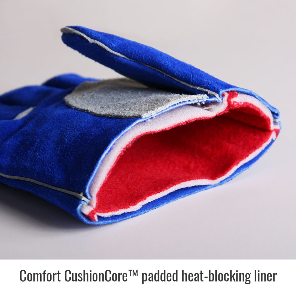 Black Stallion Welding Gloves Side Split Cowhide Stick Large - Ascmtools