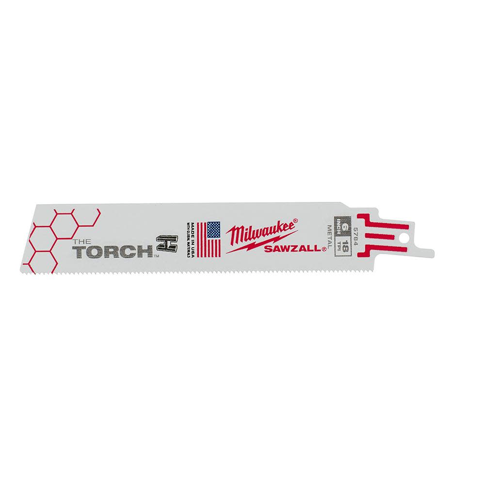 Milwaukee 6 in. 18 TPI THE TORCH SAWZALL Blade 25PK - Ascmtools