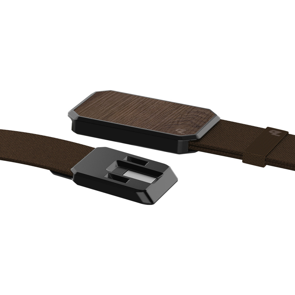 Groove Life Brown Belt with Walnut Magnetic Buckle - Ascmtools