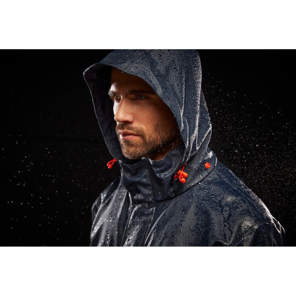 Helly Hansen PU Gale Waterproof Rain Jacket Navy Medium - Ascmtools