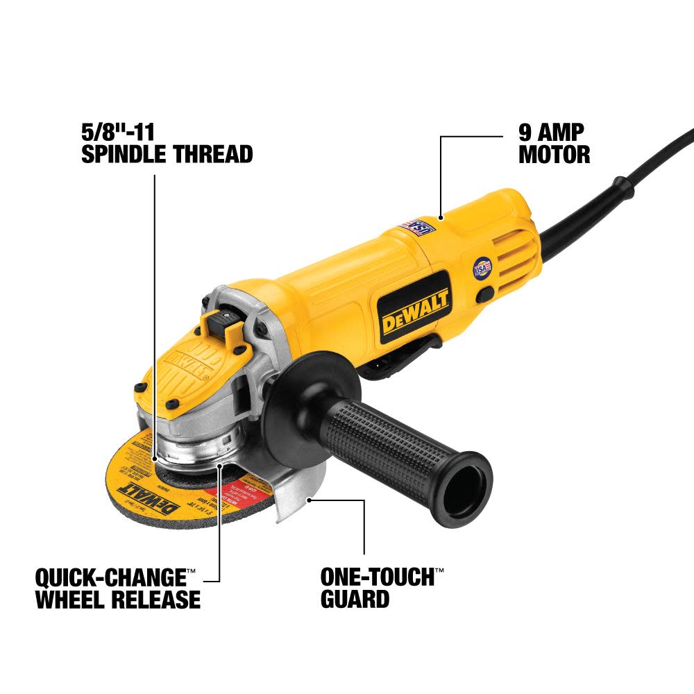 DEWALT 4-1/2 In. Paddle Switch Small Angle Grinder - Ascmtools