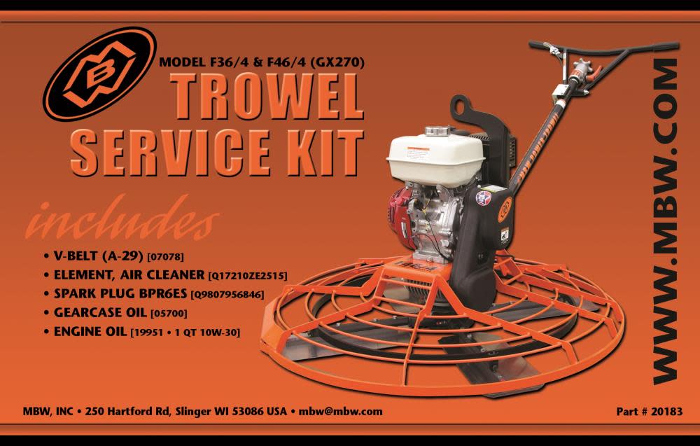 MBW 46 In. Power Trowel Service Kit - Ascmtools